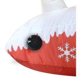 Decorațiune gonflabilă cu moș crăciun și reni, led-uri, 145 cm, 6 image