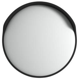 Oglindă de trafic convexă exterior, negru, Ø45 cm, policarbonat, 2 image