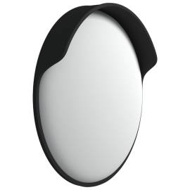 Oglindă de trafic convexă exterior, negru, Ø60 cm, policarbonat, 4 image