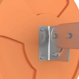 Oglindă trafic convexă exterior, portocaliu Ø30 cm policarbonat, 5 image