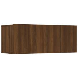 Set dulapuri tv, 6 piese, stejar maro, lemn prelucrat, 6 image
