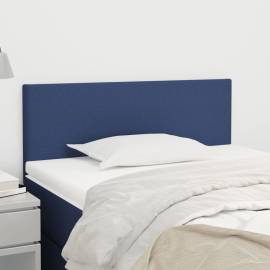 Tăblie de pat, albastru, 90x5x78/88 cm, textil