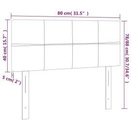 Tăblie de pat, gri închis, 80x5x78/88 cm, textil, 8 image