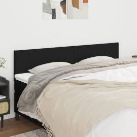 Tăblii de pat, 2 buc, negru, 80x5x78/88 cm, textil