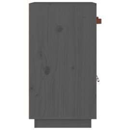 Servantă, gri, 65,5x40x75 cm, lemn masiv de pin, 5 image