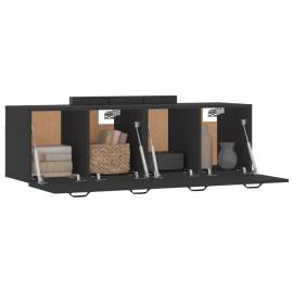 Dulapuri de perete, 2 buc., negru, 80x35x36,5 cm, lemn compozit, 4 image