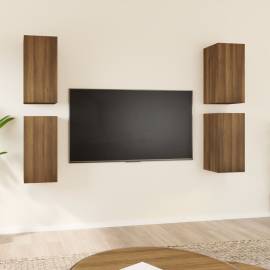 Dulapuri tv, 4 buc., stejar maro, 30,5x30x60 cm, lemn prelucrat