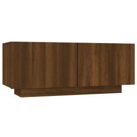Set dulapuri tv cu led, 3 piese, stejar maro, lemn prelucrat, 11 image