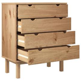 Comodă cu sertar, 76,5x39,5x90 cm, lemn masiv de pin, 4 image
