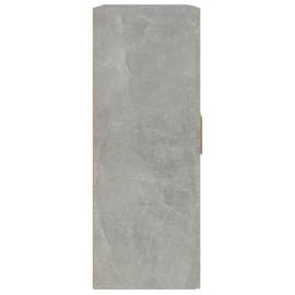 Dulap de perete, gri beton, 69,5x32,5x90 cm, lemn prelucrat, 7 image