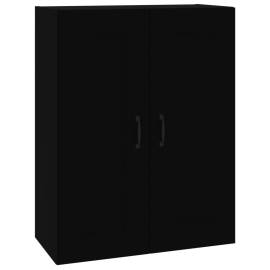 Dulap de perete suspendat, negru, 69,5x32,5x90 cm, 2 image