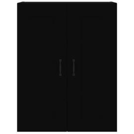 Dulap de perete suspendat, negru, 69,5x32,5x90 cm, 5 image