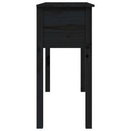 Masă consolă, negru, 100x35x75 cm, lemn masiv de pin, 8 image