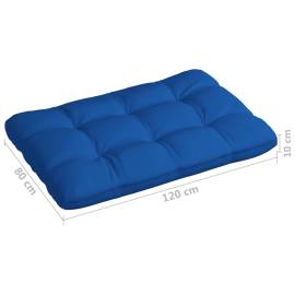 Pernă canapea din paleți, albastru, 120 x 80 x 12 cm, textil, 5 image