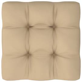 Pernă canapea din paleți, bej, 50x50x12 cm