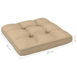 Pernă canapea din paleți, bej, 50x50x12 cm, 4 image