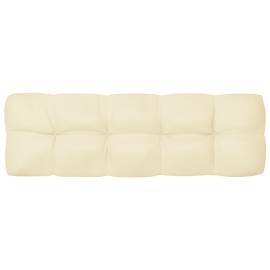 Pernă canapea din paleți, crem, 120 x 40 x 12 cm