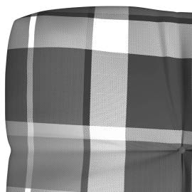Pernă canapea din paleți, gri în carouri, 120x40x10 cm, 3 image