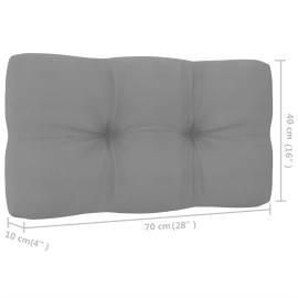 Pernă canapea din paleți, gri, 70 x 40 x 12 cm, 4 image