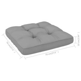 Pernă canapea din paleți, gri, 70x70x12 cm, 5 image