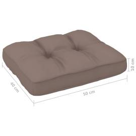 Pernă canapea din paleți, gri taupe, 50x40x12 cm, 4 image