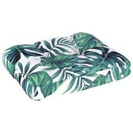 Pernă canapea din paleți, model frunze, 50 x 40 x 12 cm, 2 image