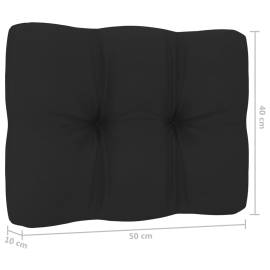 Pernă canapea din paleți, negru, 50x40x12 cm, 4 image