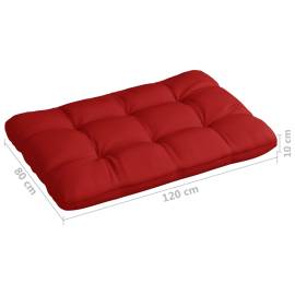 Pernă canapea din paleți, roșu, 120 x 80 x 12 cm, textil, 5 image