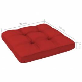 Pernă canapea din paleți, roșu, 70x70x12 cm