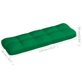 Pernă canapea din paleți, verde, 120 x 40 x 12 cm, 5 image