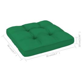 Pernă canapea din paleți, verde, 50x50x12 cm, 5 image