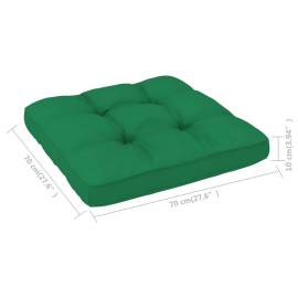 Pernă canapea din paleți, verde, 70x70x12 cm, 5 image