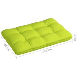 Pernă canapea din paleți, verde aprins, 120x80x12 cm, textil, 5 image