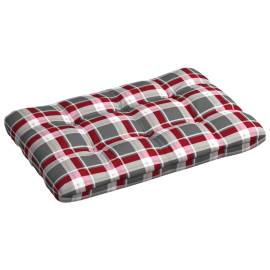Pernă canapea paleți, model roșu carouri, 120x80x12 cm, textil