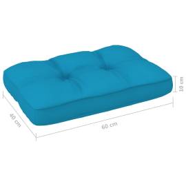 Pernă pentru canapea din paleți, albastru, 60 x 40 x 12 cm, 4 image