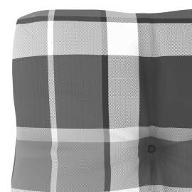 Pernă pentru canapea din paleți, gri carouri, 60 x 40 x 12 cm, 3 image