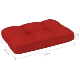 Pernă pentru canapea din paleți, roșu, 60 x 40 x 12 cm, 4 image