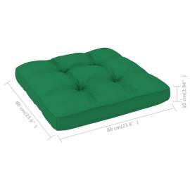 Pernă pentru canapea din paleți, verde, 60x60x12cm, 4 image
