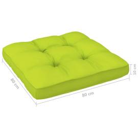 Pernă pentru canapea din paleți, verde aprins, 80 x 80 x 12 cm, 4 image