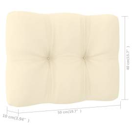 Perne de canapea din paleți, 2 buc., crem, 10 image