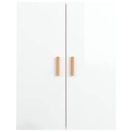Dulap de perete suspendat, alb extralucios, 69,5x34x90 cm, 6 image