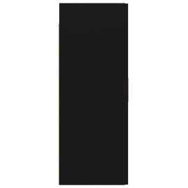 Dulap de perete suspendat, negru, 69,5x34x90 cm, 7 image