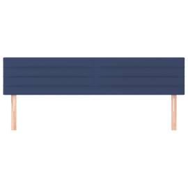 Tăblii de pat, 2 buc, albastru, 100x5x78/88 cm, textil, 3 image