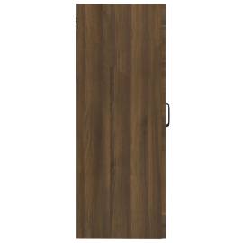 Dulap de perete suspendat, stejar maro, 69,5x34x90 cm, 4 image