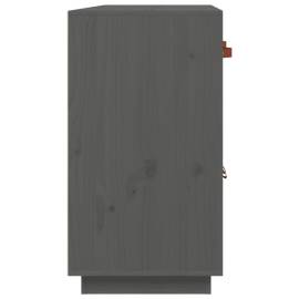 Servantă, gri, 98,5x40x75 cm, lemn masiv de pin, 8 image