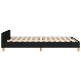Cadru de pat cu tăblie, negru, 120x200 cm, textil, 7 image