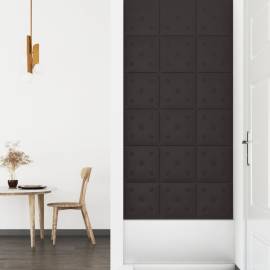 Panouri perete 12 buc. negru 30x30 cm piele ecologică 1,08 m², 4 image