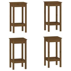 Set mobilier de bar, 5 piese, maro miere, lemn masiv de pin, 3 image