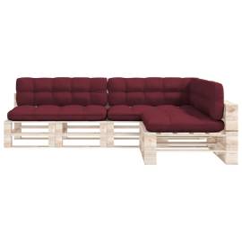 Perne canapea din paleți, 7 buc, roșu vin, 3 image