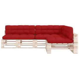 Perne canapea din paleți, 7 buc, roșu, 3 image